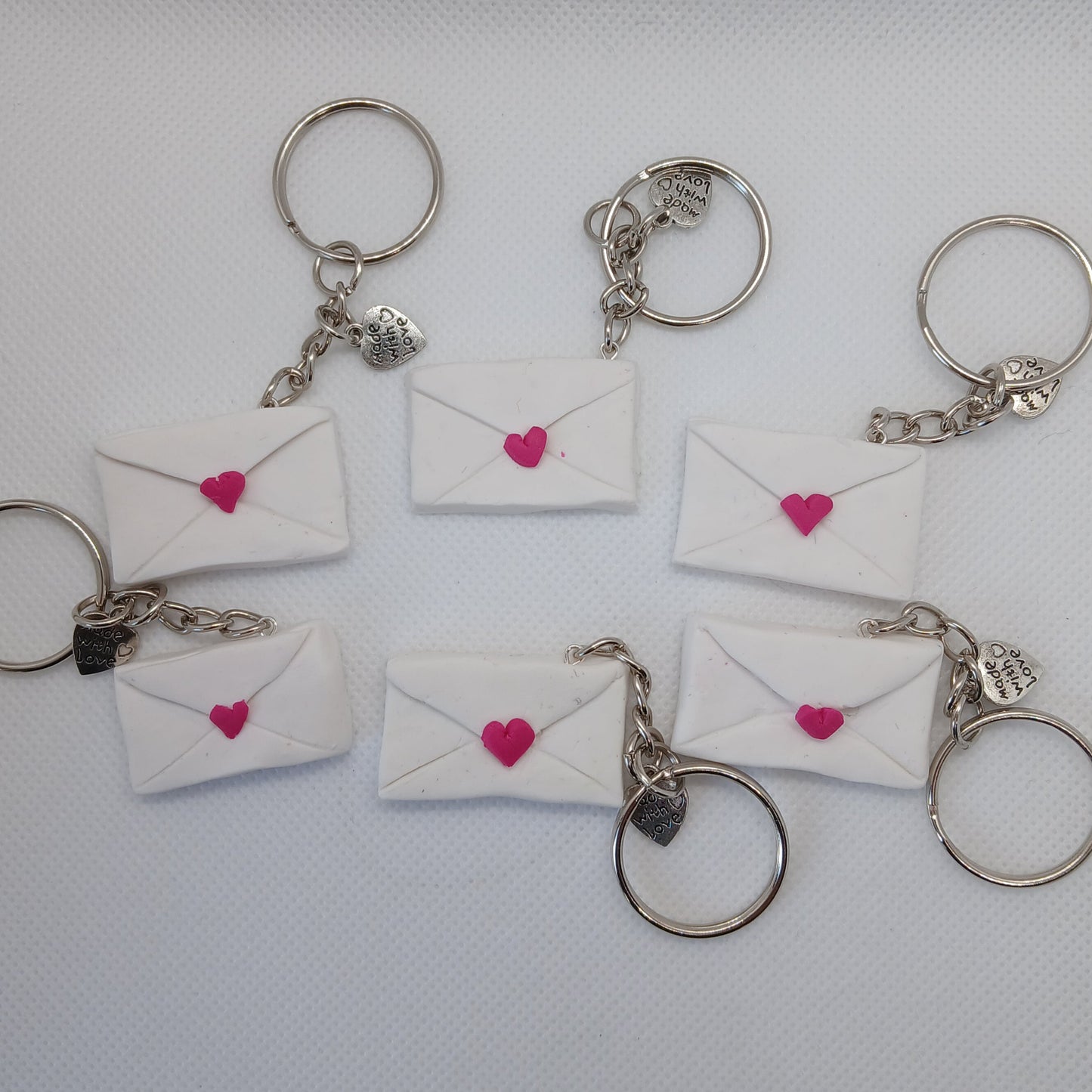 love letter polymer clay keyring