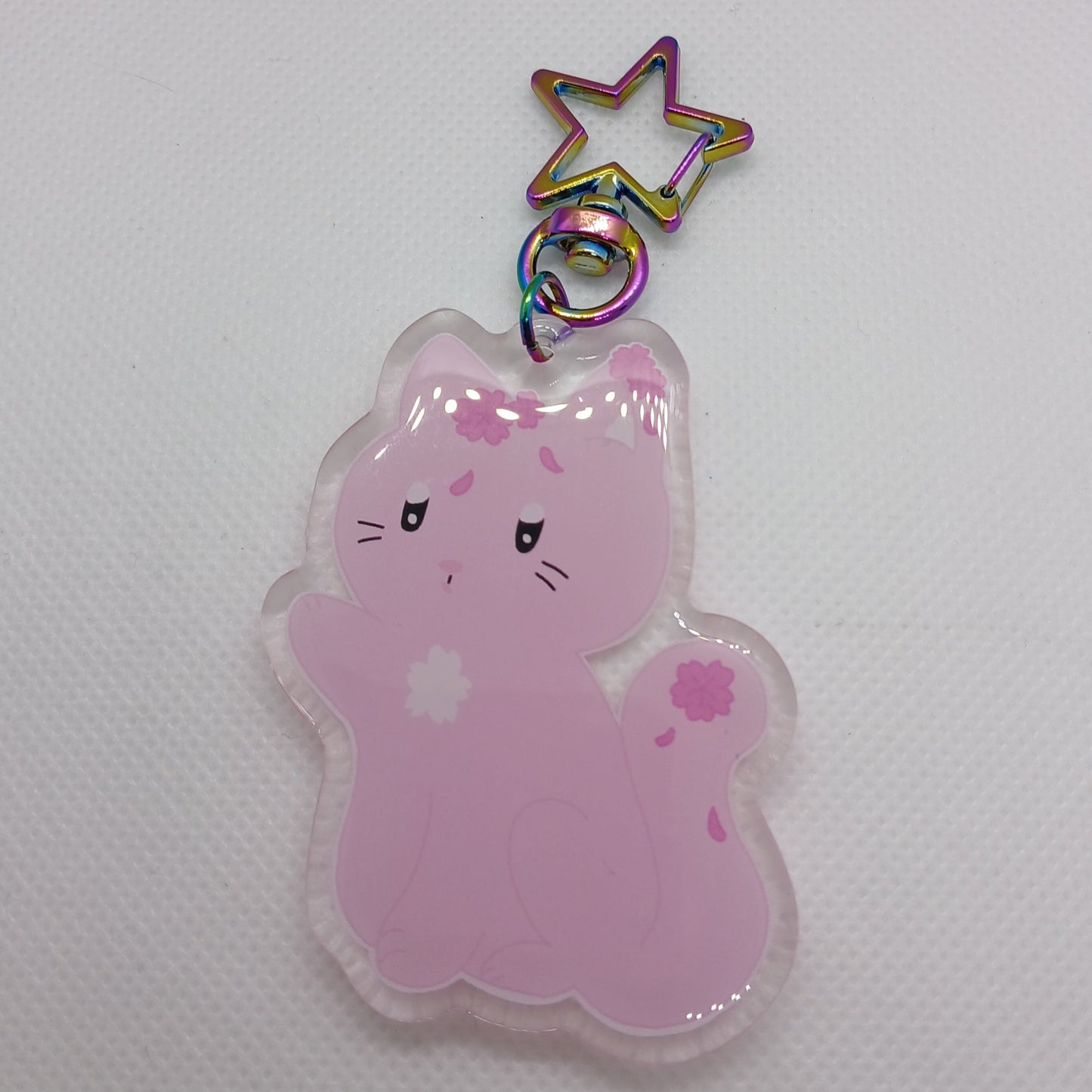 Cherry the plant cat 2.5" acrylic keyring