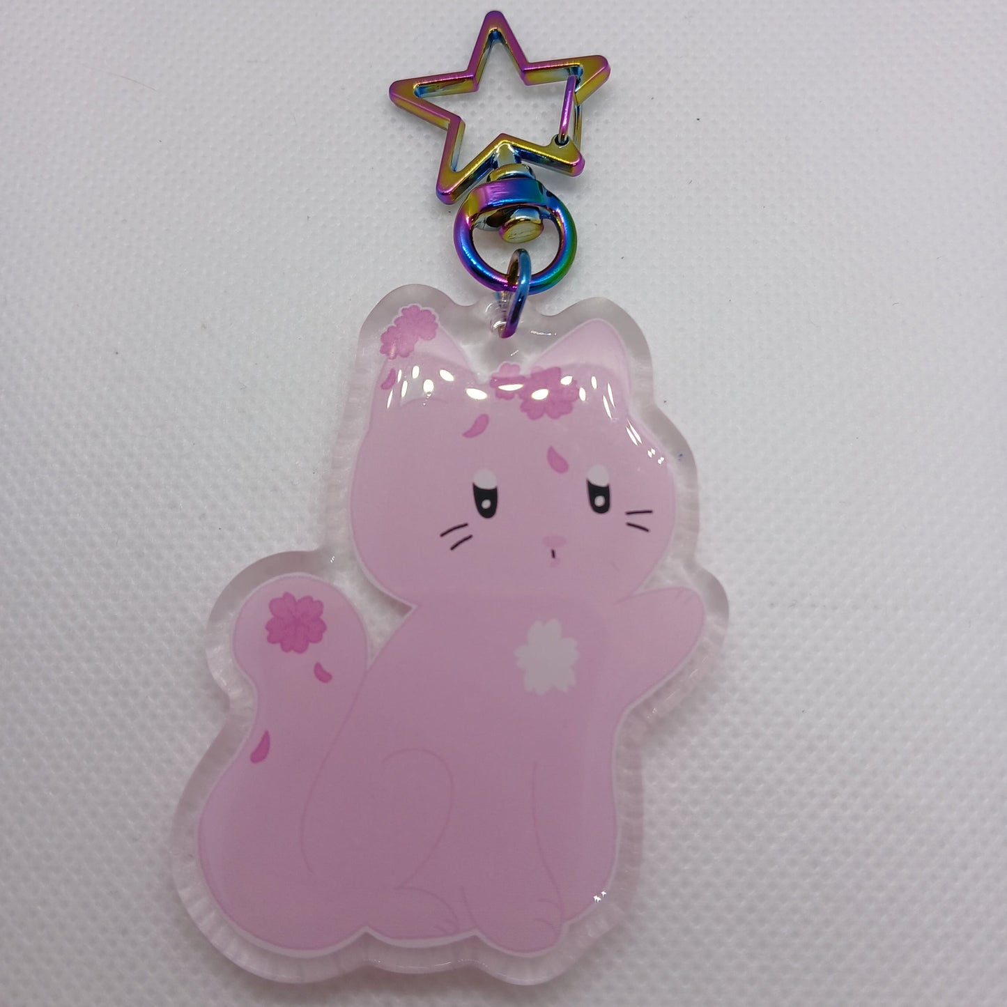 Cherry the plant cat 2.5" acrylic keyring