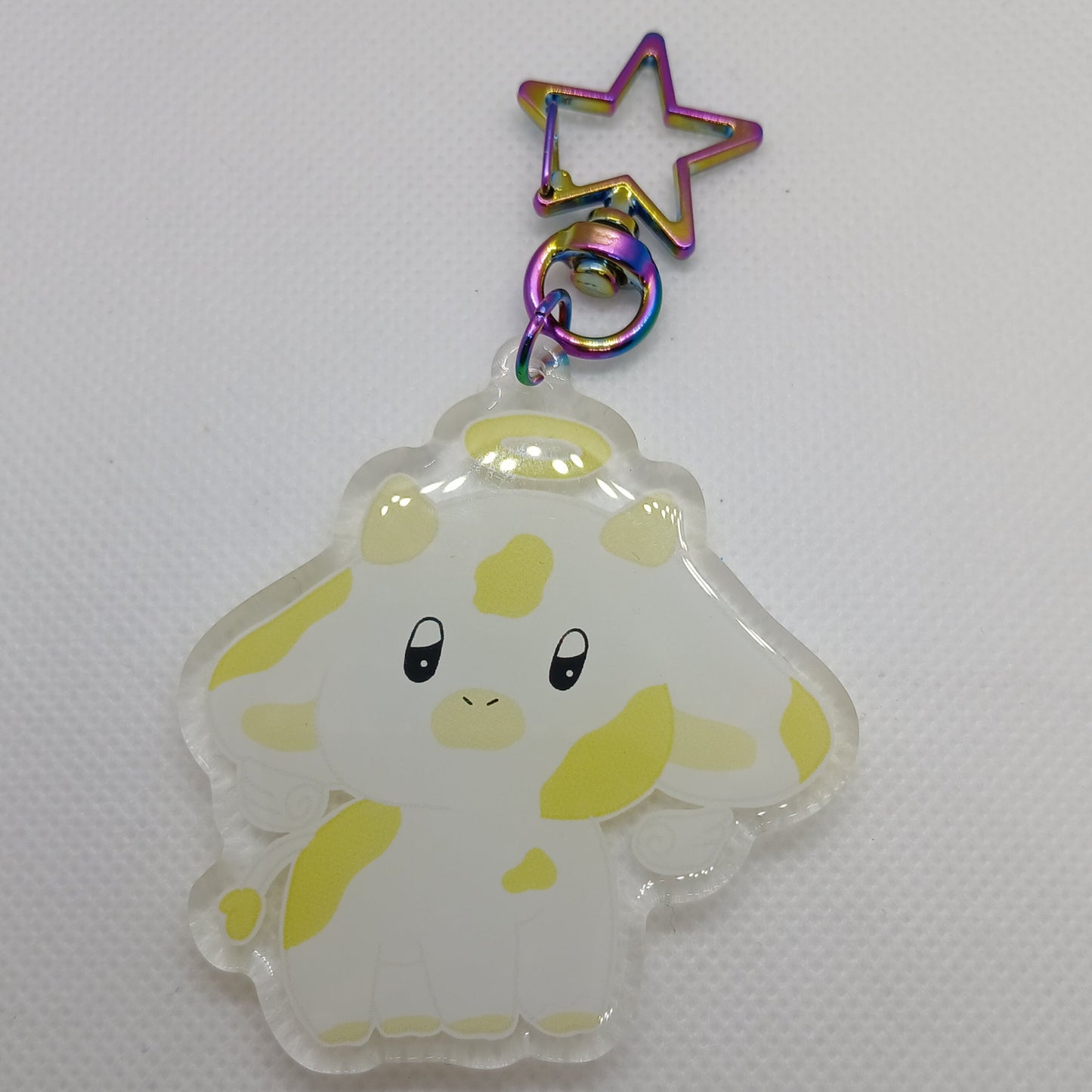 angela the occult cow 2.5" acrylic keyring