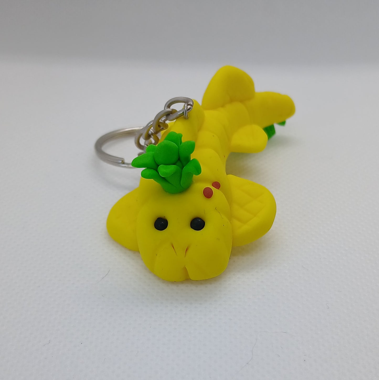 Peter the pineapple shark polymer clay keyring