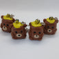 honey bear and bee polymer clay keyring