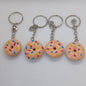 sprinkle doughnut polymer clay keyring