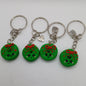 Christmas wreath polymer clay keyring