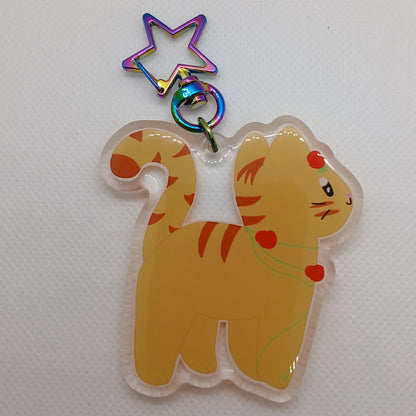 Rosie the plant cat 2.5" acrylic keyring