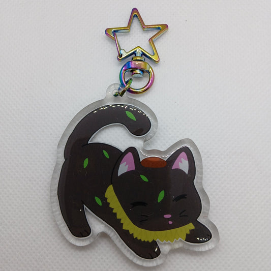 Sunny the plant cat 2.5" acrylic keyring