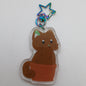 Perry the plant cat 2.5" acrylic keyring