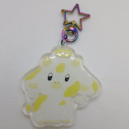 angela the occult cow 2.5" acrylic keyring