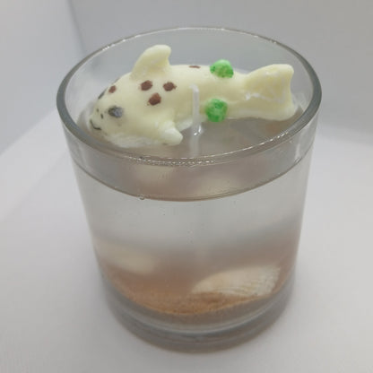 Larry the Lemon Shark candle