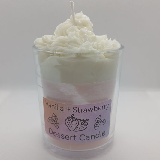 Strawberry and Vanilla dessert candle