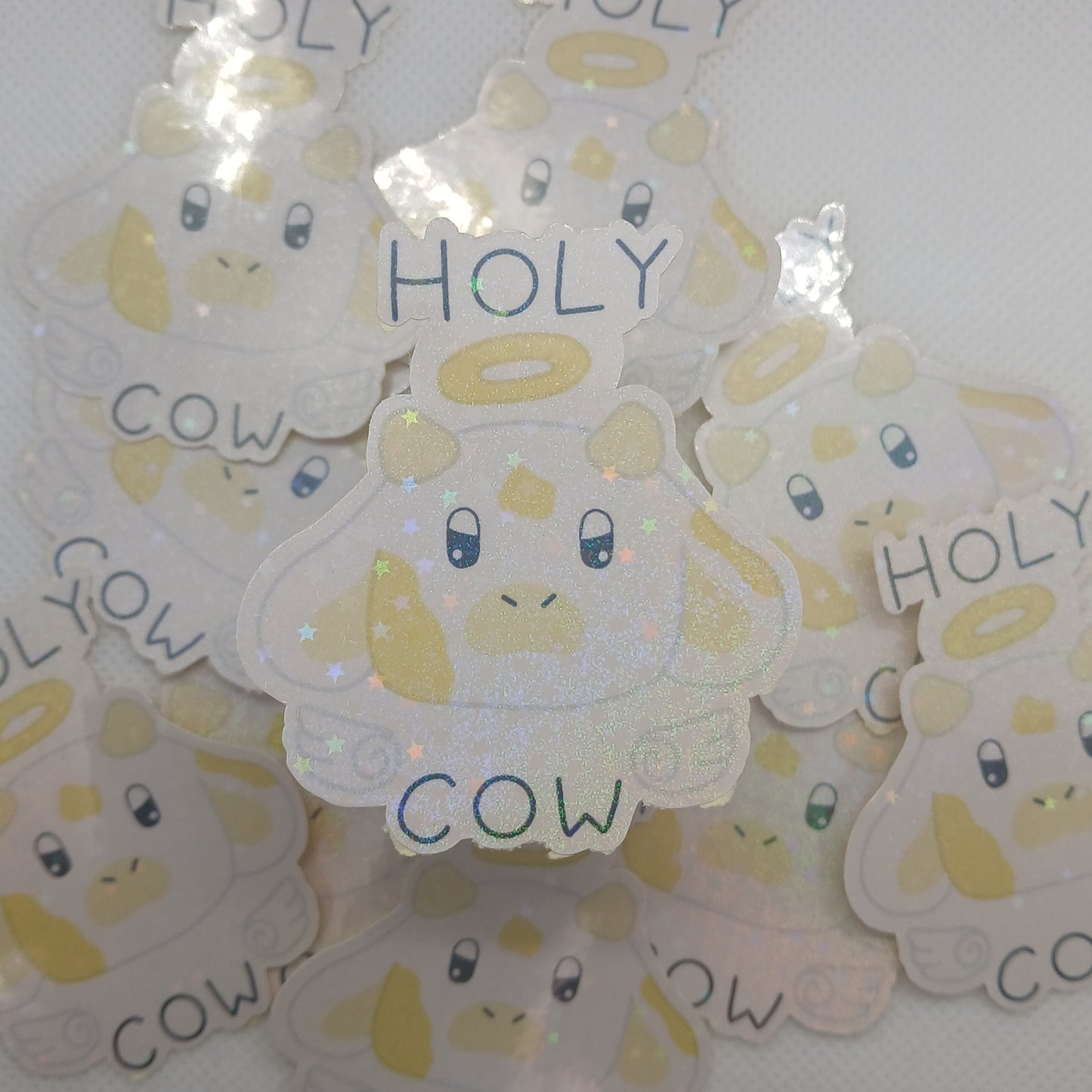 2" Angela the angel cow single sticker