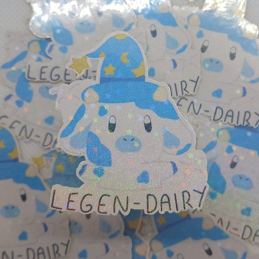 2" William the wizard cow single sticker