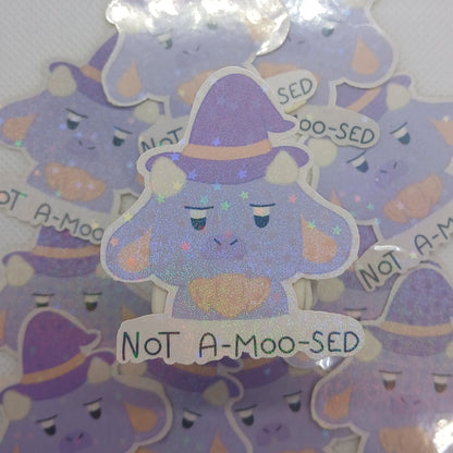 2" Winnie the witch cow single sticker