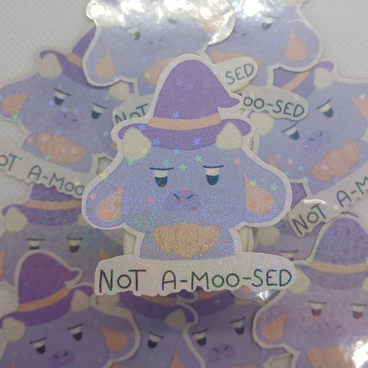 2" Winnie the witch cow single sticker