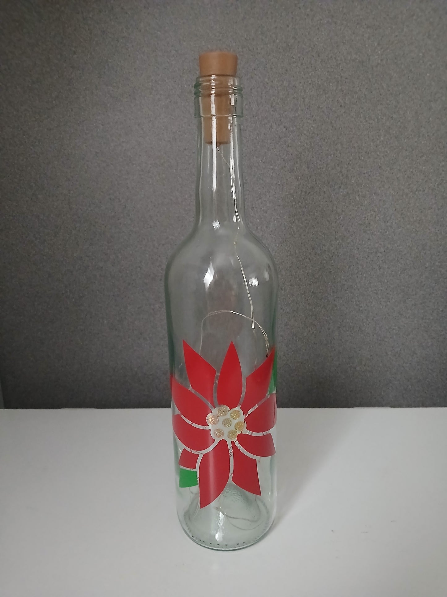 poinsetta LED bottle
