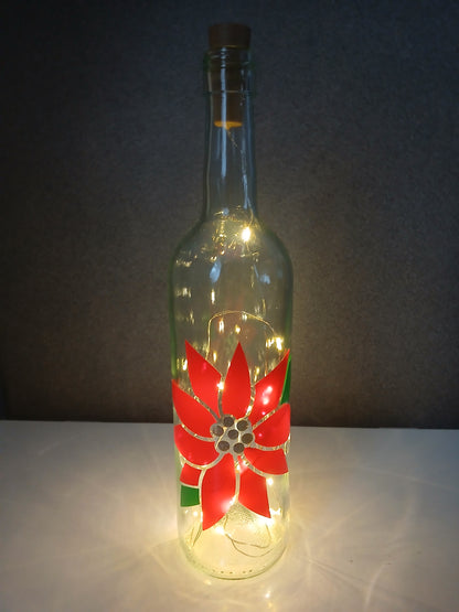 poinsetta LED bottle