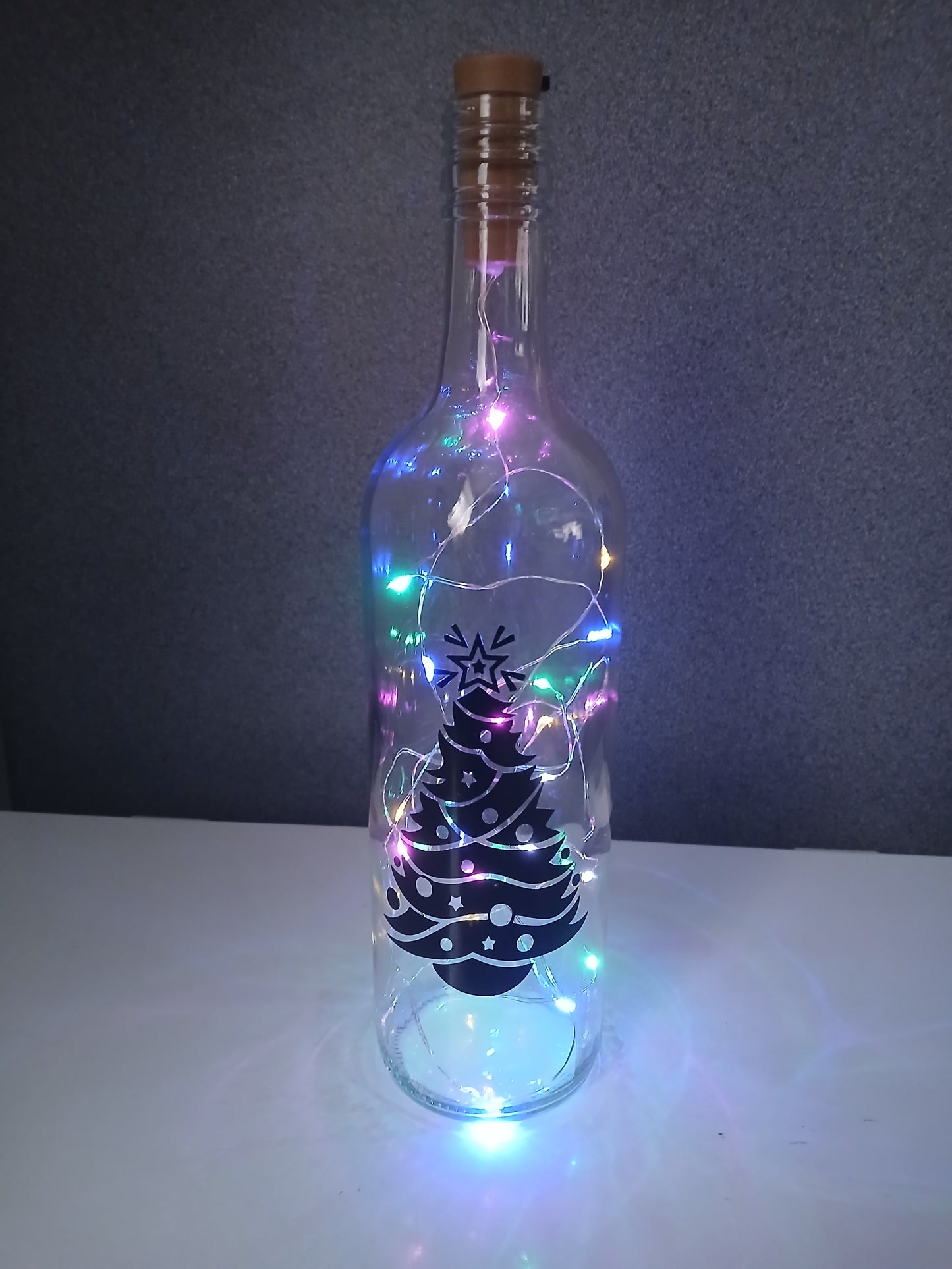 christmas tree LED bottle