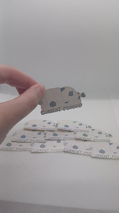 2" Gail the ghost cow single sticker