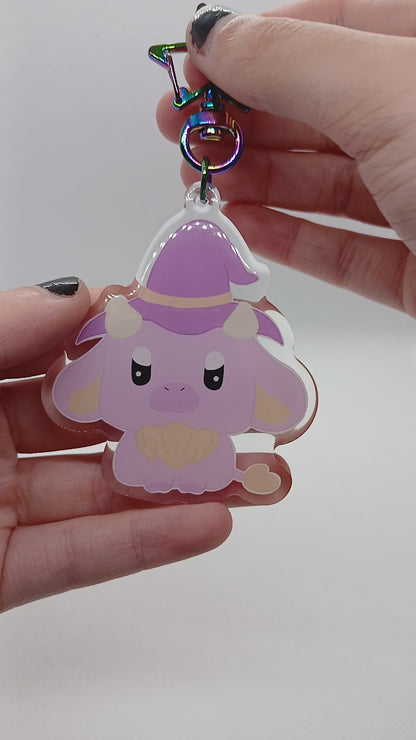 Winnie the occult cow 2.5" acrylic keyring