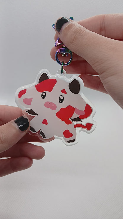 Devon the occult cow 2.5" acrylic keyring