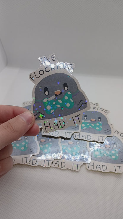 2" Parker the posh pigeon single sticker