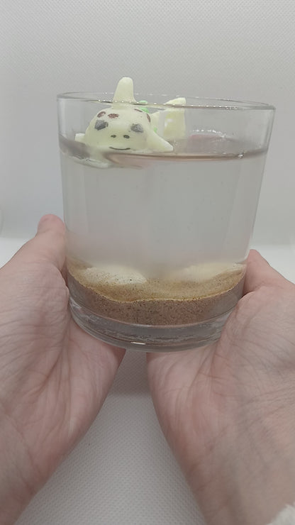 Larry the Lemon Shark candle